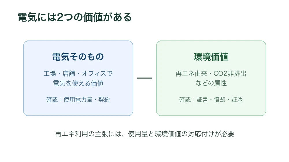 電力価値と環境価値の分離