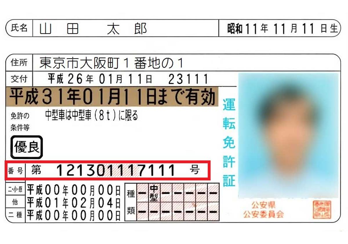運転免許証番号の末尾12桁目でその人の性格がわかる 最後の数字に隠