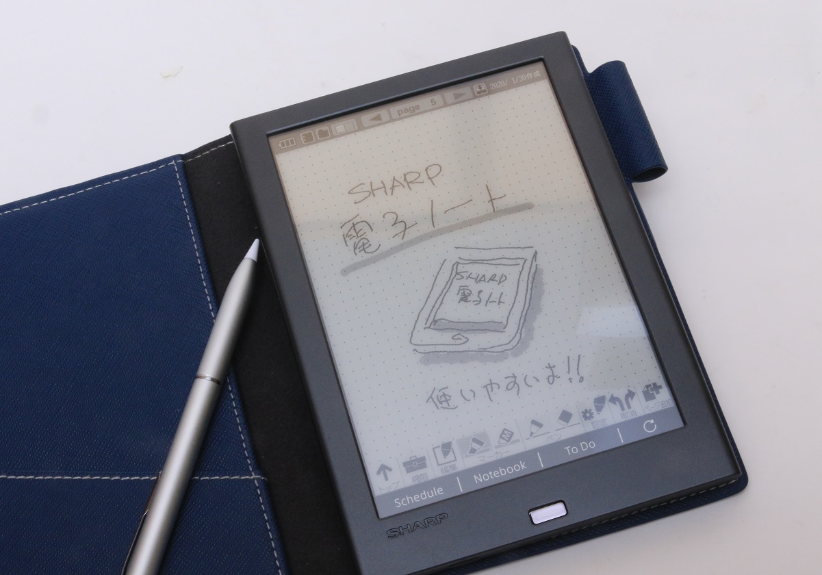 シャープ 電子ノート 電子メモ WG-PN1 手帳機能付き Eink 電子ペーパー