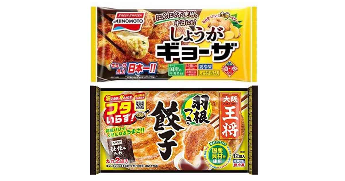 好きな「冷凍餃子」ランキング、3位「大阪王将　羽根つき餃子」2位「しょうがギョーザ（味の素）」1位は？