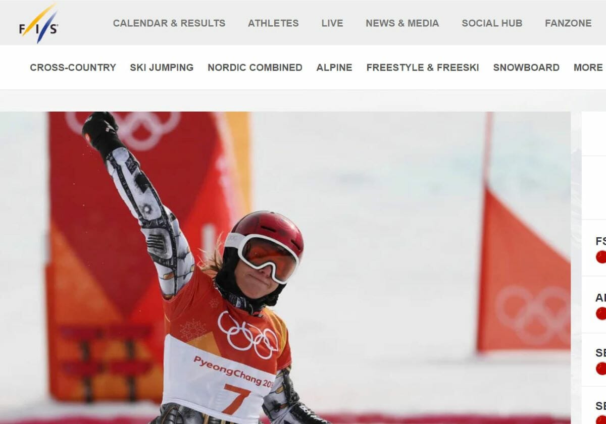 国際スキー連盟（FIS）の公式サイト