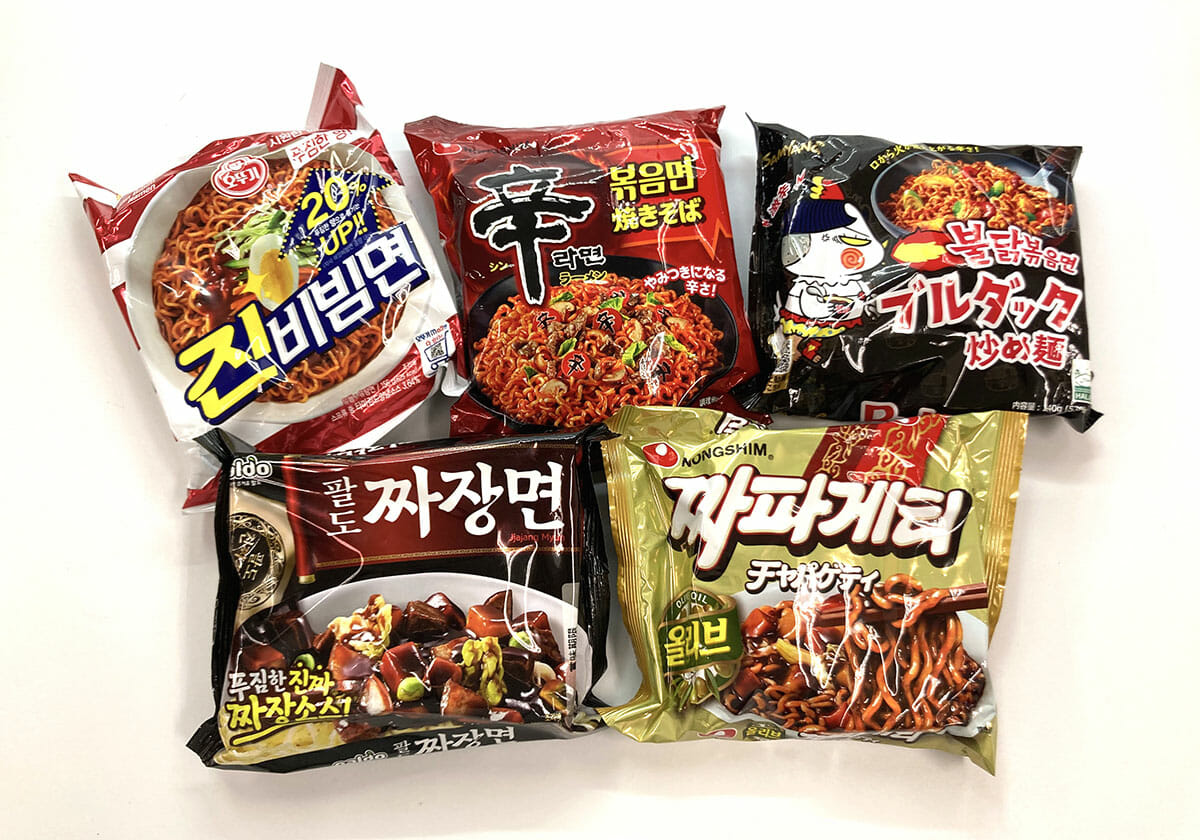 韓国の汁なし袋麺5商品