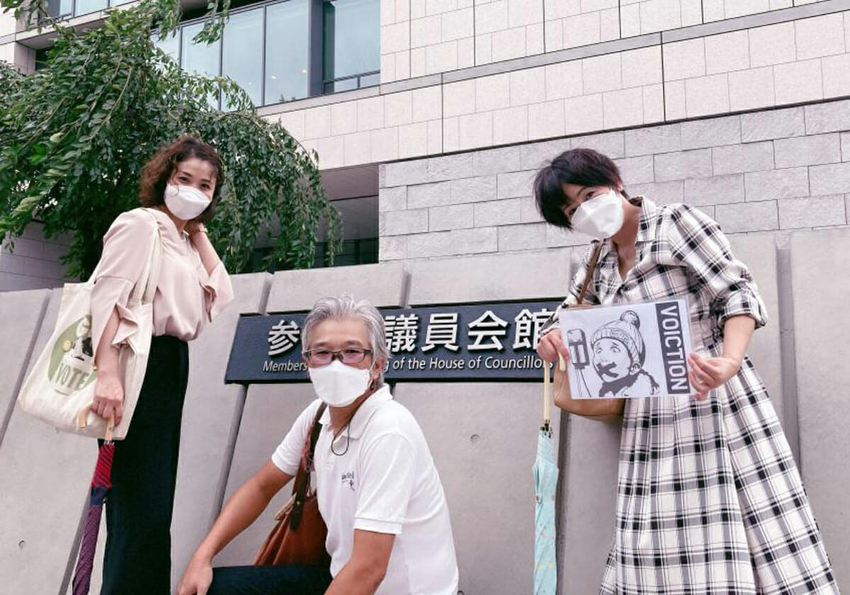 （左から）「VOICTION」を立ち上げた声優の甲斐田裕子さん、咲野俊介さん、岡本麻弥さん