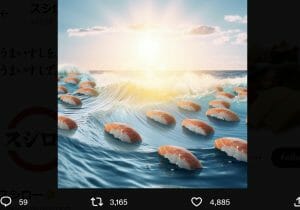スシロー、AIが生成した画像連投が物議…著作権法上、問題になる可能性も