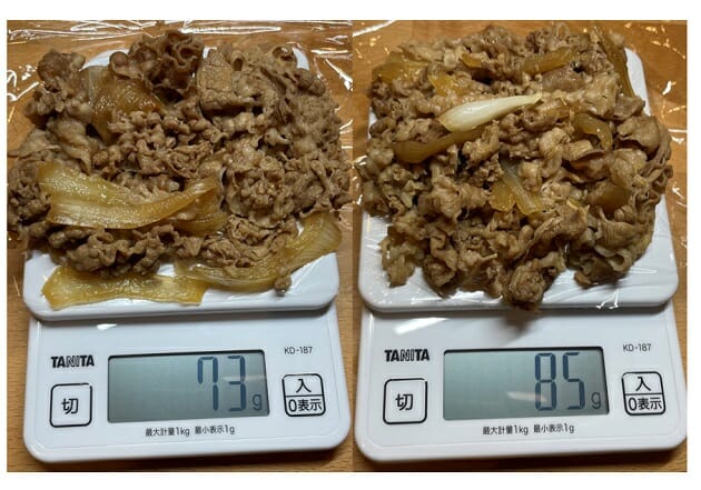 肉を薄く広げて…吉野家の肉は減ったのか検証 すき家との計量比較で驚きの結果の画像2