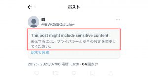 【2023年8月最新】X（旧Twitter）「センシティブな内容」の警告が解除できない！判定の原因と対処法