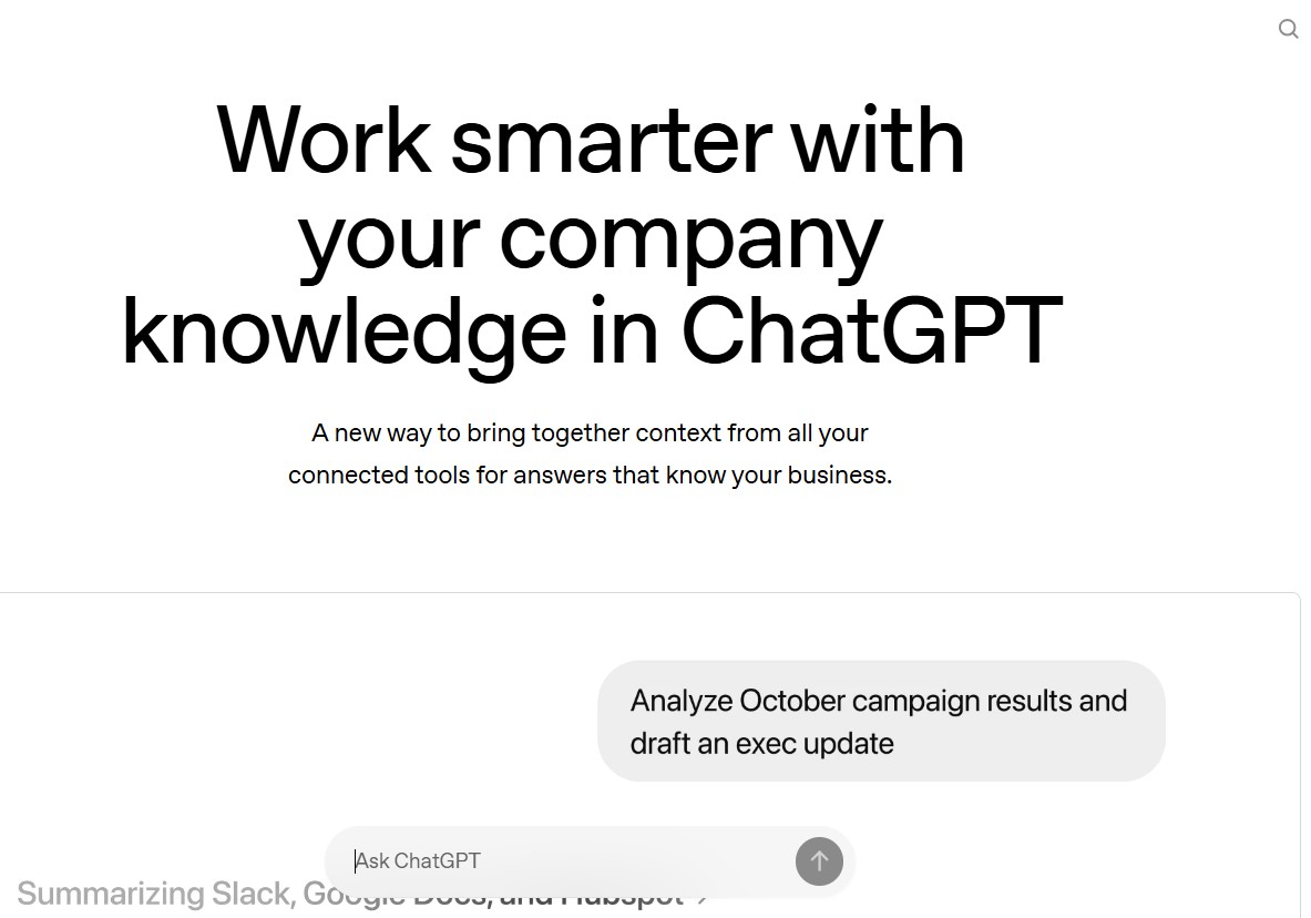 ChatGPTがまた進化、社内のあらゆる情報が検索不要に…リスクは？便利な使い方は？の画像1