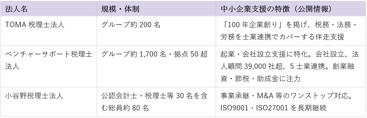 中堅規模の税理士法人を選ぶメリット｜規模別の強み・弱みを比較の画像2